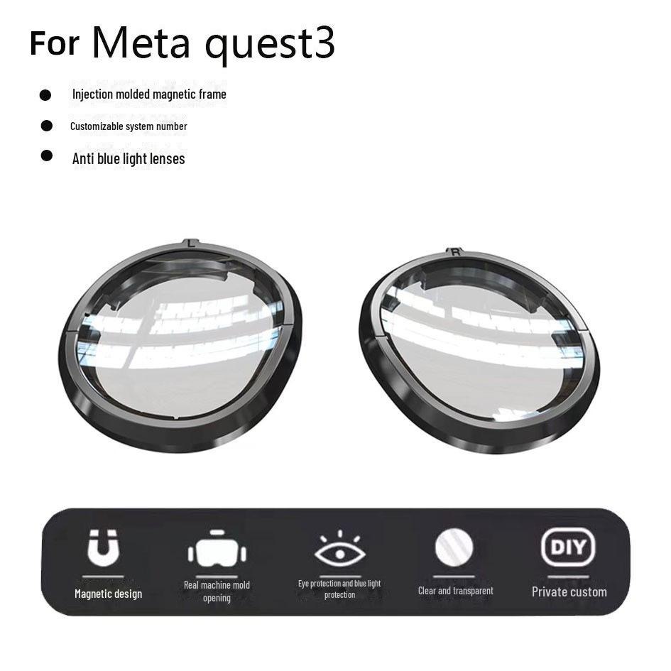 New Magnetic Frame for Quest 3: Compatible with Myopia Lenses - Enhance Your Meta Quest 3 VR Experience.