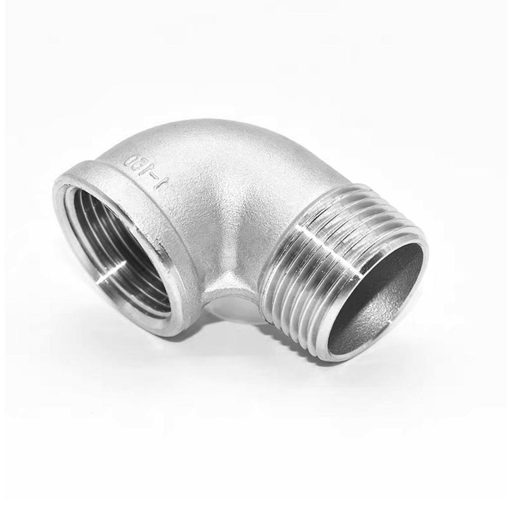 304 Stainless Steel 90° Male-Female Threaded Elbow for 1/2" Water Pipe