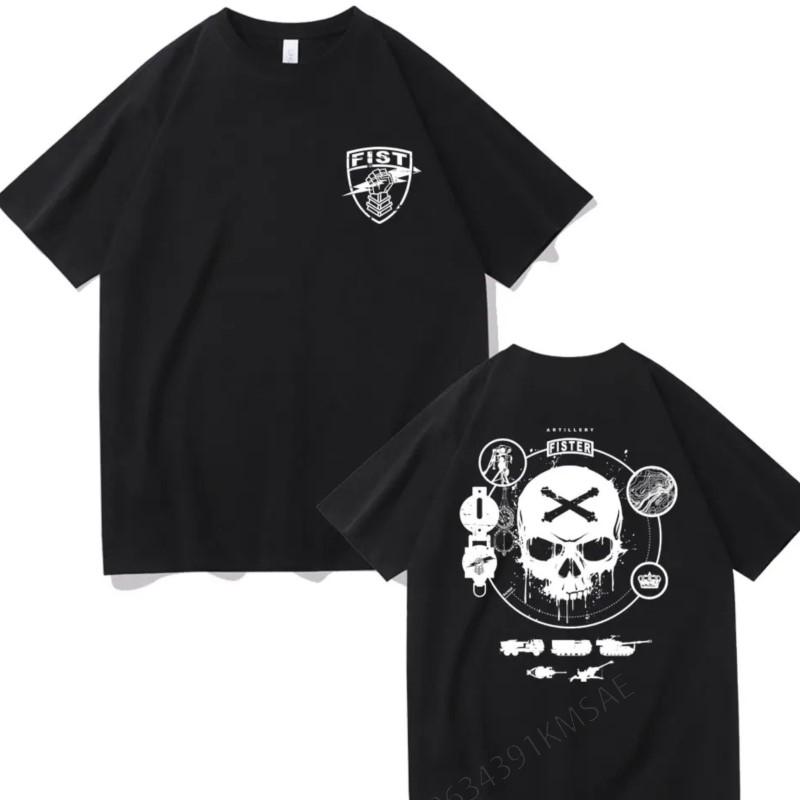 Fist Forward Observations Group T-Shirt Skelett Grafik T-Shirts Herren Gothic Oversize Streetwear Herren Freizeit Baumwoll-T-Shirt