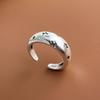 925 Silver Rings for Women Couple Minimalist Handmade Simple Retro Big Star Ring Fine Jewelry Gift Prevent Allergy