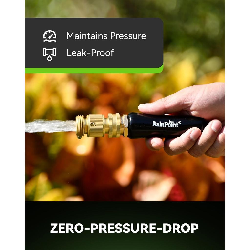 Quick Connect Hose Fittings 3/4" GHT - Solid Brass Garden Hose Connectors, No-Leak Design & Universal Fit for Instant Connection (2 Sets)