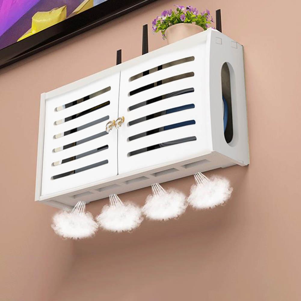 Wifi Router Rack Box Shelf Storage Wall Mounted Bracket Hanging Home Decor