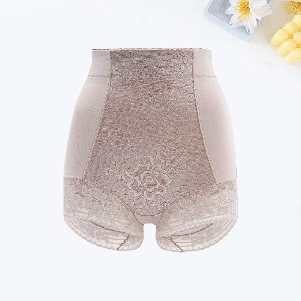 Lace Satin Flower Satin Postpartum Body Shaper Shapewear Seamless Underpants  Postpartum