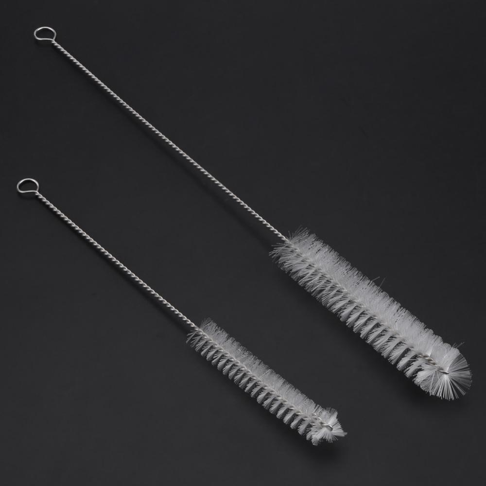 2Pcs Set Filter Brush Cleaning Brush Stainless Steel Fish Tank Brush Tube Brush  Fish Tank