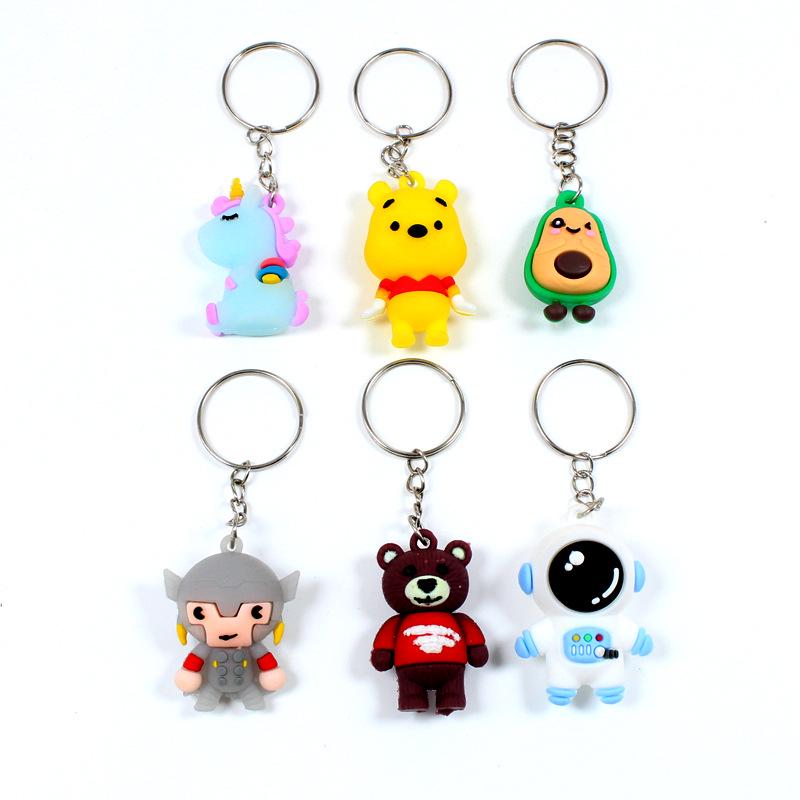 Cartoon Mini Stereo Keychain Schoolbag Decoration & Gift Pendant