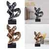 Abstract Art Couple Sculpture Tabletop Centerpiece Creative Love Figurine for Farmhouse Study Room Festival Indoor Romantic Gift