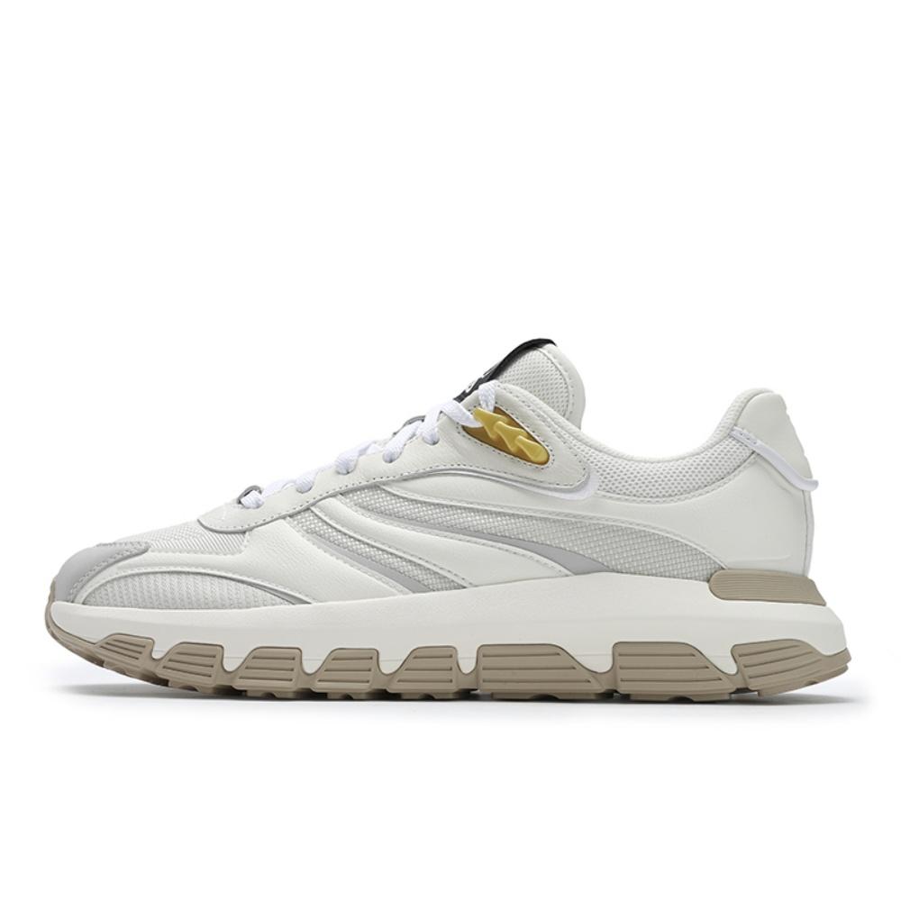 New FILA Pioneer Series Abrasion Resistant Low Top Running Shoes Men's Milk White F12M523107FGB