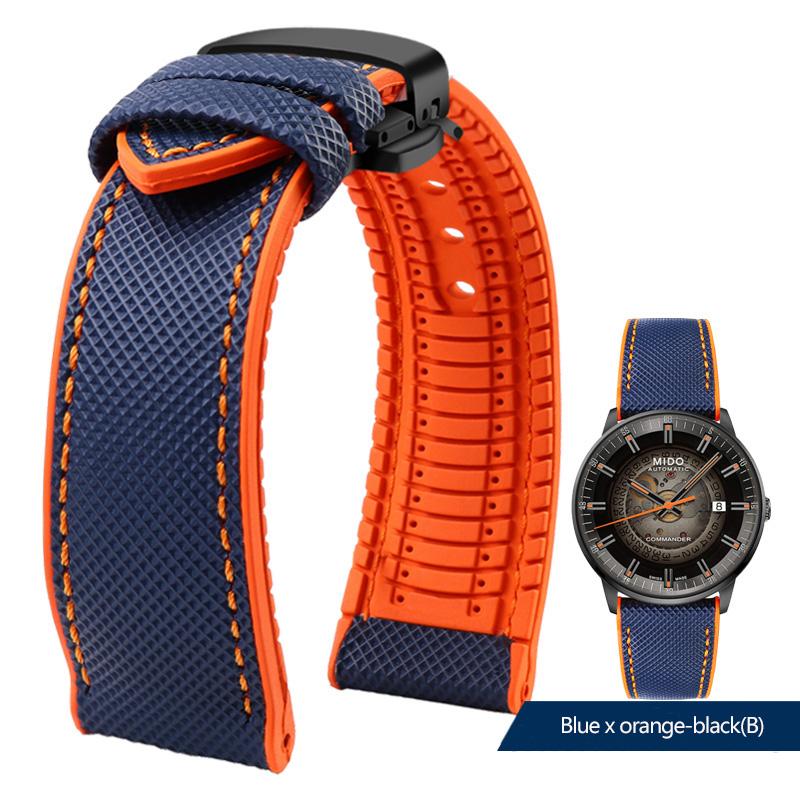 Nylon Silicone Bottom Watch Band Strap for Seiko PROSPEX Series Canvas Rubber Waterproof Outdoor Sports Watchband 20mm 21mm 22mm