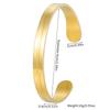 New Classic Simple Men Grooved Bracelet Open Adjustable Glossy Stainless Steel Bracelet