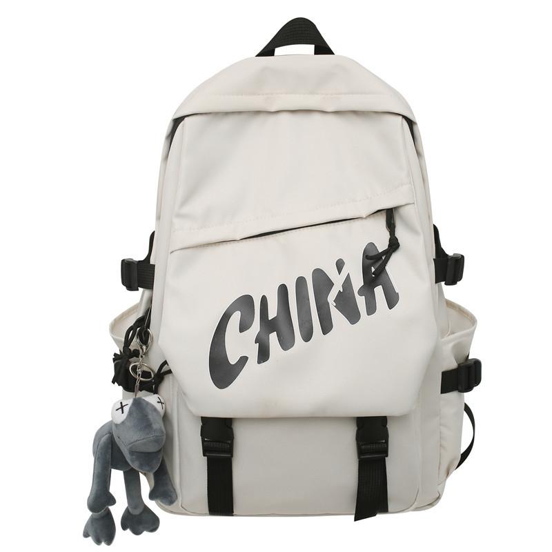 

School bag 2025 new junior high school students, Harajuku ulzzang college style backpack men s and women s computer backpack single package