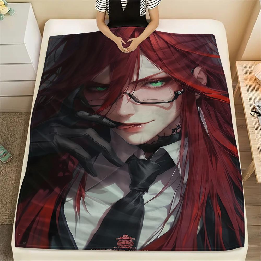 1PZ Coperta in Flanella con Stampa Black Butler, Alta Qualità per Tutte le Stagioni, Decorazione per la Casa, Calore e Comfort, Perfetta per Regali di Natale