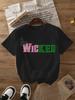 Wicked The Musical Inspired Print Tshirt  Crew Neck Short Sleeve Summer Women Clothing Fashion Sleeves TShirts  Student Tee