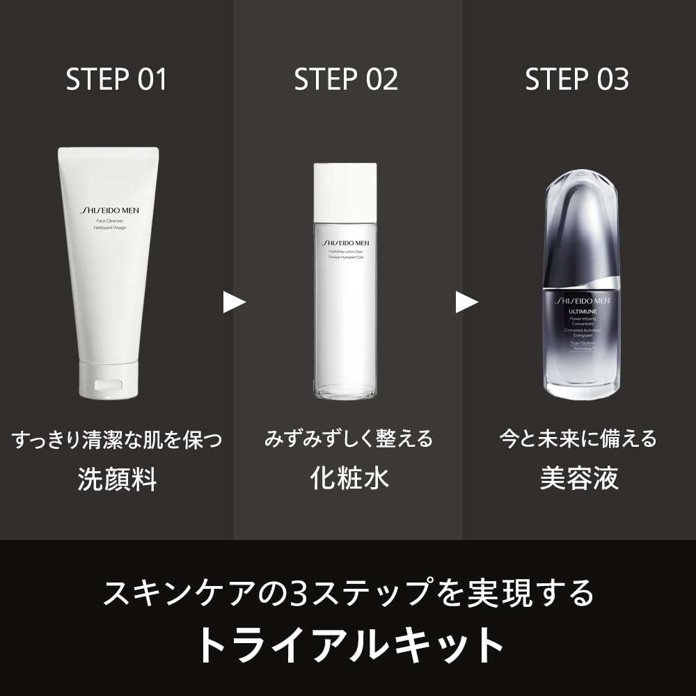 Shiseido Men Beauty Serum Lotion Gesichtsreiniger Geschenk Ultimune Testset Original Beutelset Zitrus- und Bambusgründuft Reiseset SHISEIDO MEN
