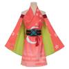 Super Dimension Kaguya-hime Cosplay Costume: Off-the-Shoulder Cherry Blossom Kaguya Moon Viewing Outfit with Wide Sleeves