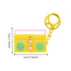 Retro Radio Shape Keychain Bag Hanging Tape Recorder Pendant Small Speaker Key Holder  Woman