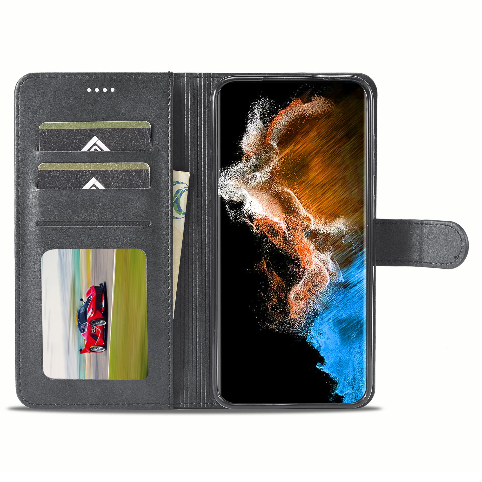 

LC.IMEEKE For Samsung Galaxy S24 Case Anti-drop Leather Wallet Phone Cover Yellow