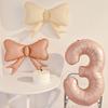Korean-Style Macaron Color Bow Balloons for Baby Birthday Party Decor