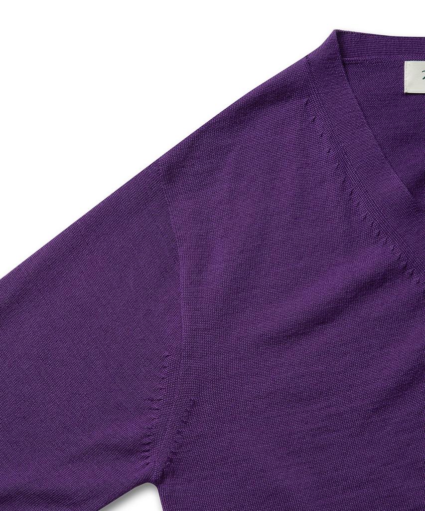 Tailorchad Premium Pearl Knit Cardigan (Purple)