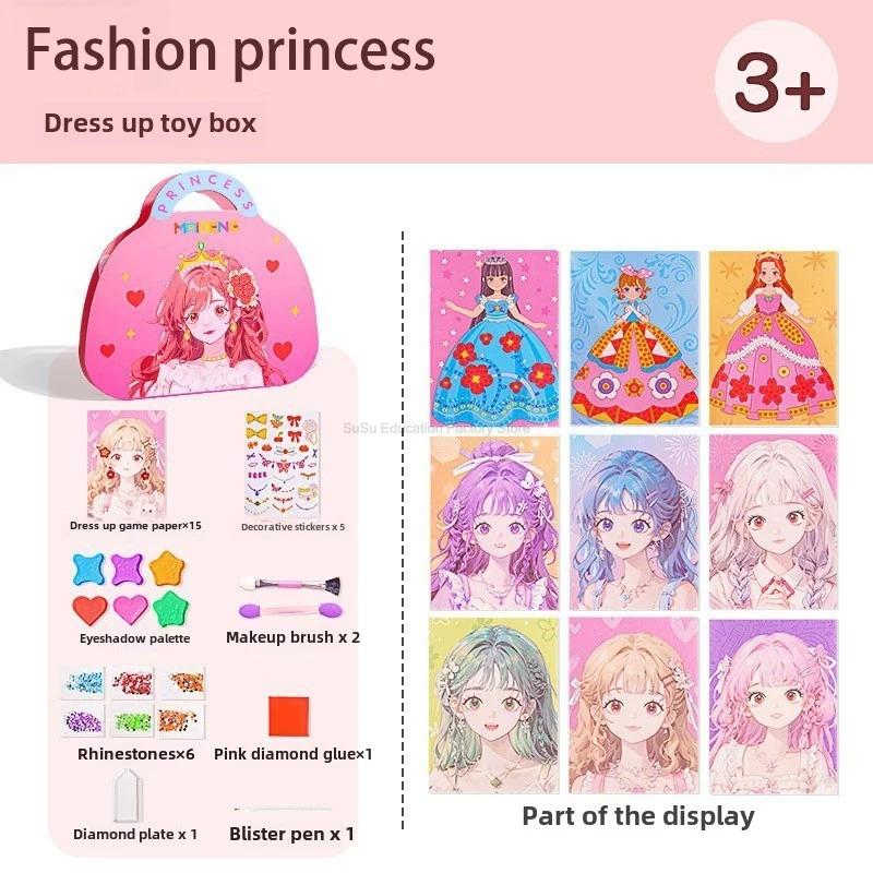 

Набор для творчества «Принцесса», Макияж, Новая книга для рисования «Принцесса», Наборы для творчества для макияжа, Книги для фольгированного искусства, Наборы для творчества «Сделай сам» для макияжа, Наборы для макияжа для девочек 5-8 лет style A