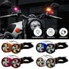 2Pcs LED RGB Strobe Light 12V Motorcycle Eagle Eye Light Multicolor Strobe Brake Warning Light Waterproof Mirror Mount Design