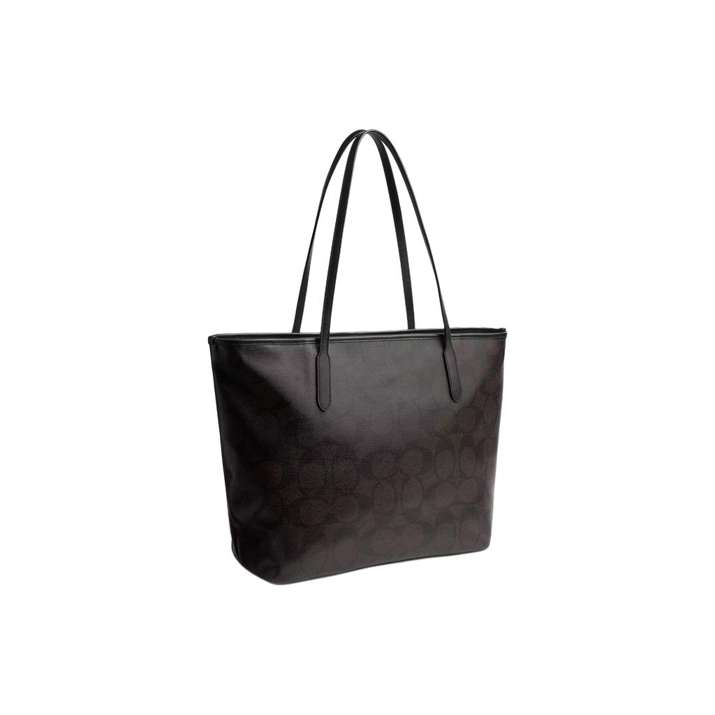 Coach City 36 Gold Logo Marke Print Maxi Signature Canvas Tragetasche Damen Tragetasche Walnuss CCD66-IMXAQ