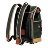 COACH League 28 drawstring and buckle closure color combination cow leather patchwork school bag backpack backpack large size women's green and beige