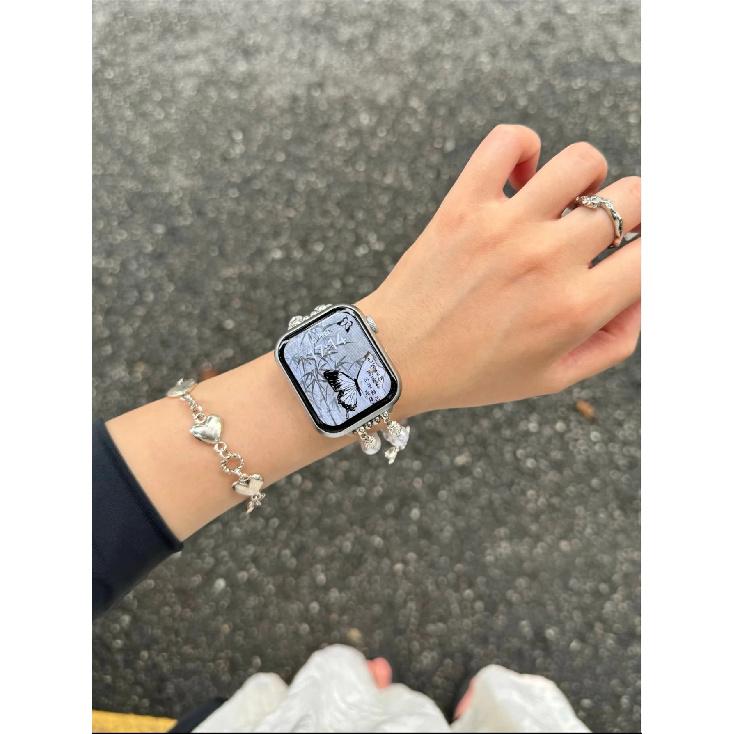 New Butterfly Strap Beads For Apple Watch Band Women Link Series 11/8/7/6/10/9 40mm 41mm 38mm 42mm 44mm 45mm 46mm