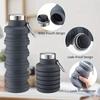 Silicone Water Cup Outdoor Water Bottle Foldable Portable Reusable Telescopic Cup Travel Water Bottle for Outdoor Sports Trips