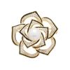 Korean Style Pearl Brooch: Versatile Floral Diamond Pin for Women's Coats