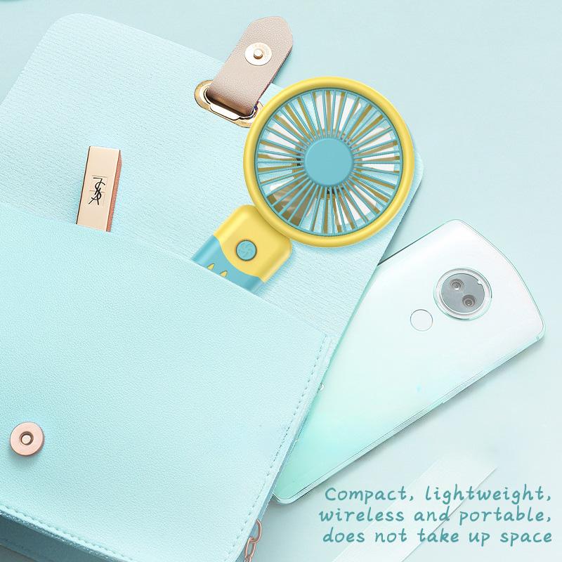 Mini ventilator electric de mână Desene animat Încărcare USB Compact și portabil Ventilator mic de mână de birou Transfrontalier Vânt puternic