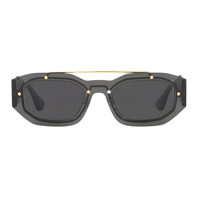 Versace Transparent Irregular Frame Acetate Sunglasses Dark 2463540 VE2235-100287-dark Gray 51
