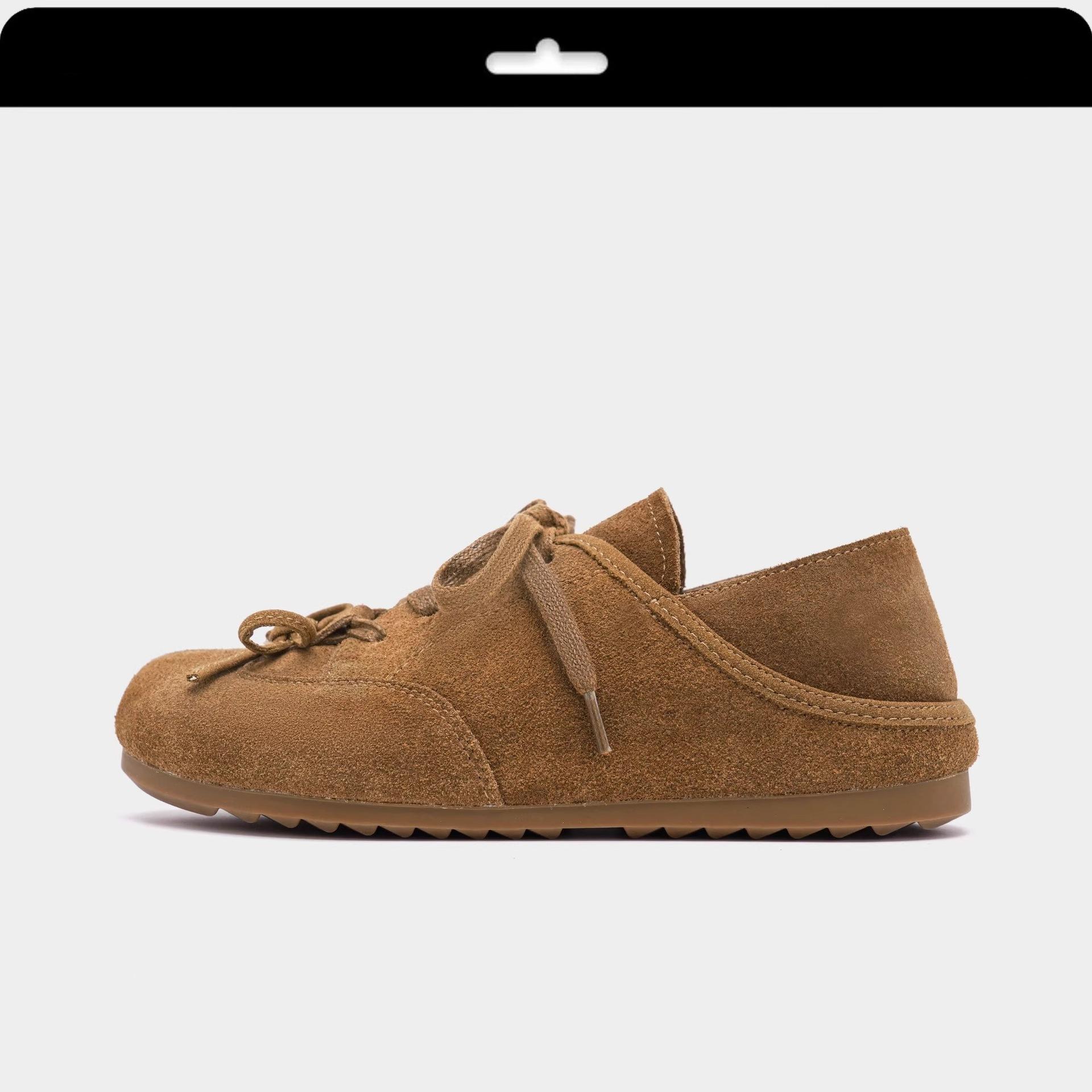 

Guyun Shu Ballet Evergreen~ Niche Мягкая подошва Туфли Forrest Gump Женская Осенняя Новая Универсальная Модная Повседневная Обувь Детская 35 коричневый