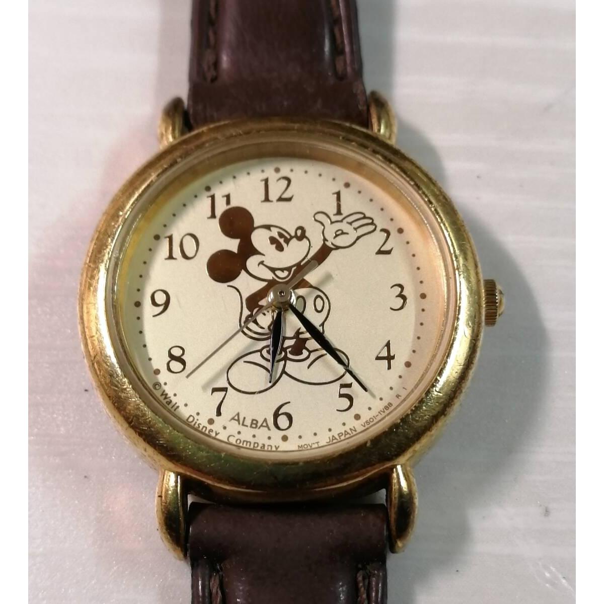 Used working item SEIKO ALBA Disney Mickey Mouse watch