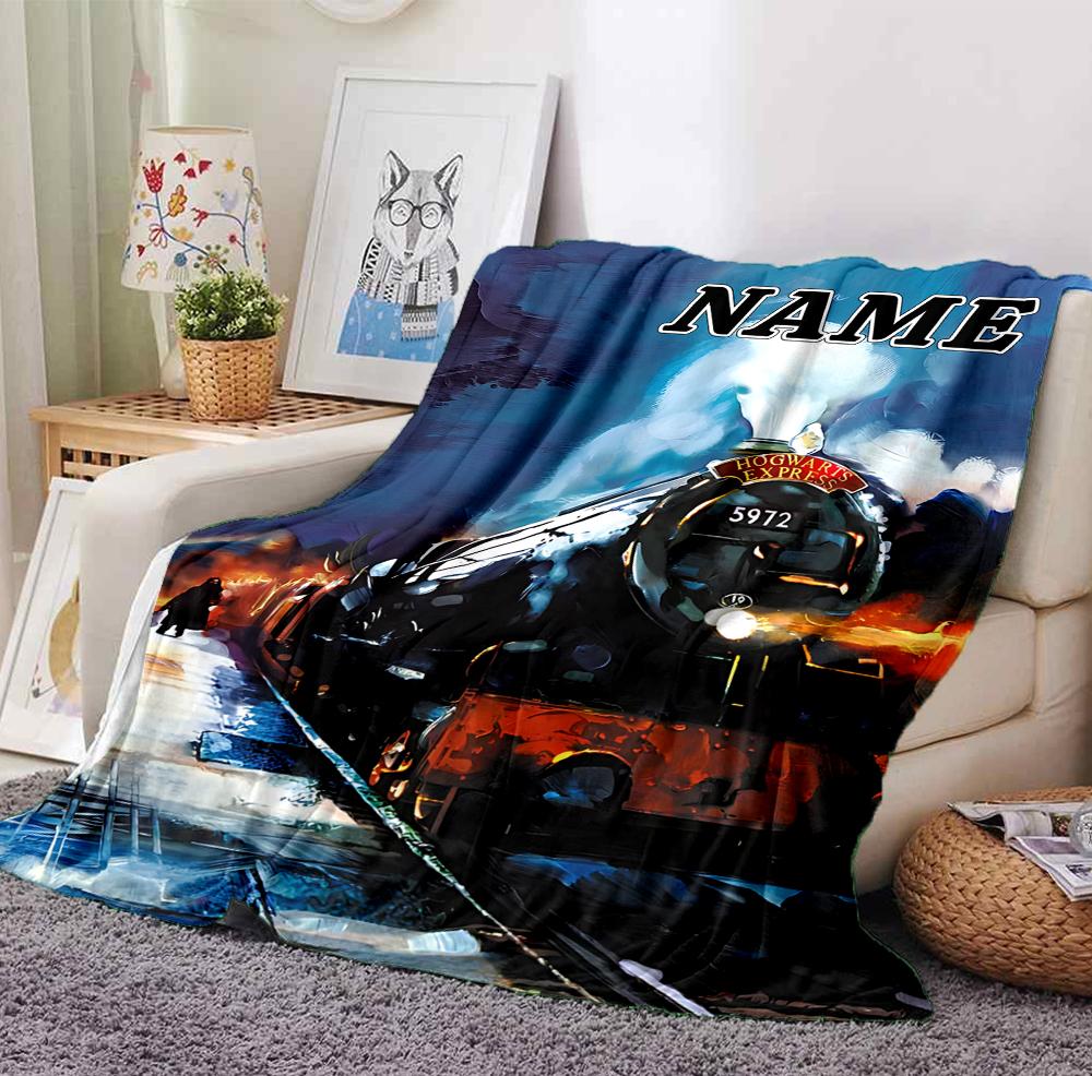 Custom Name Magic Quest Flannel Blanket Throw Blanket Soft Warm Sofa Bed home Decor Unique Gift