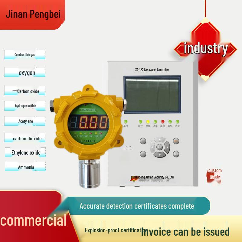 Wall-Mounted Combustible Gas Leak Detector for Methane, Propane, Acetylene, Paint, Toluene