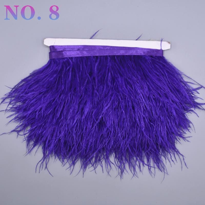 10 metrů barevná stuha z pštrosího peří 8-10 cm páska ozdoby šití kostým pštrosí peří ozdoba třásně sukně oblečení DIY dekor