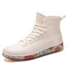 Medium tube rain shoes men's new non-slip water shoes fashionable outdoor flat-bottomed water boots kitchen short tube rubber shoes women's