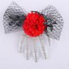Cloth Skeleton Hand Rose Hairpin Flower Halloween Headwear  Ghost Festival Supplies