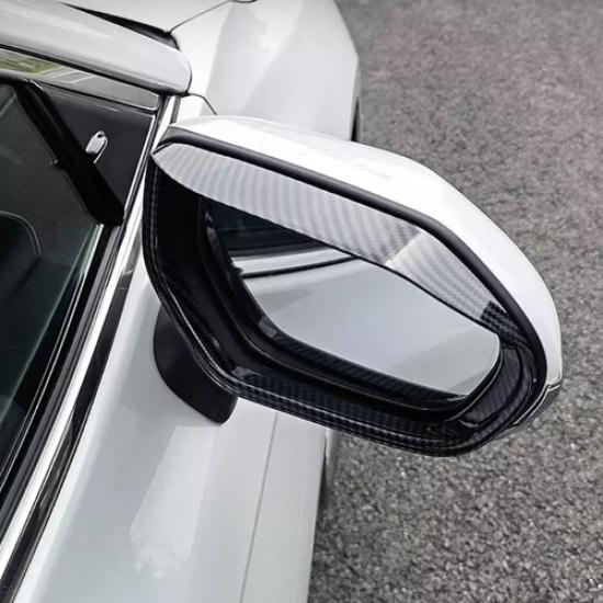 For Toyota Corolla -2025 Carbon Fiber Mirror Rain Eyebrow Trim