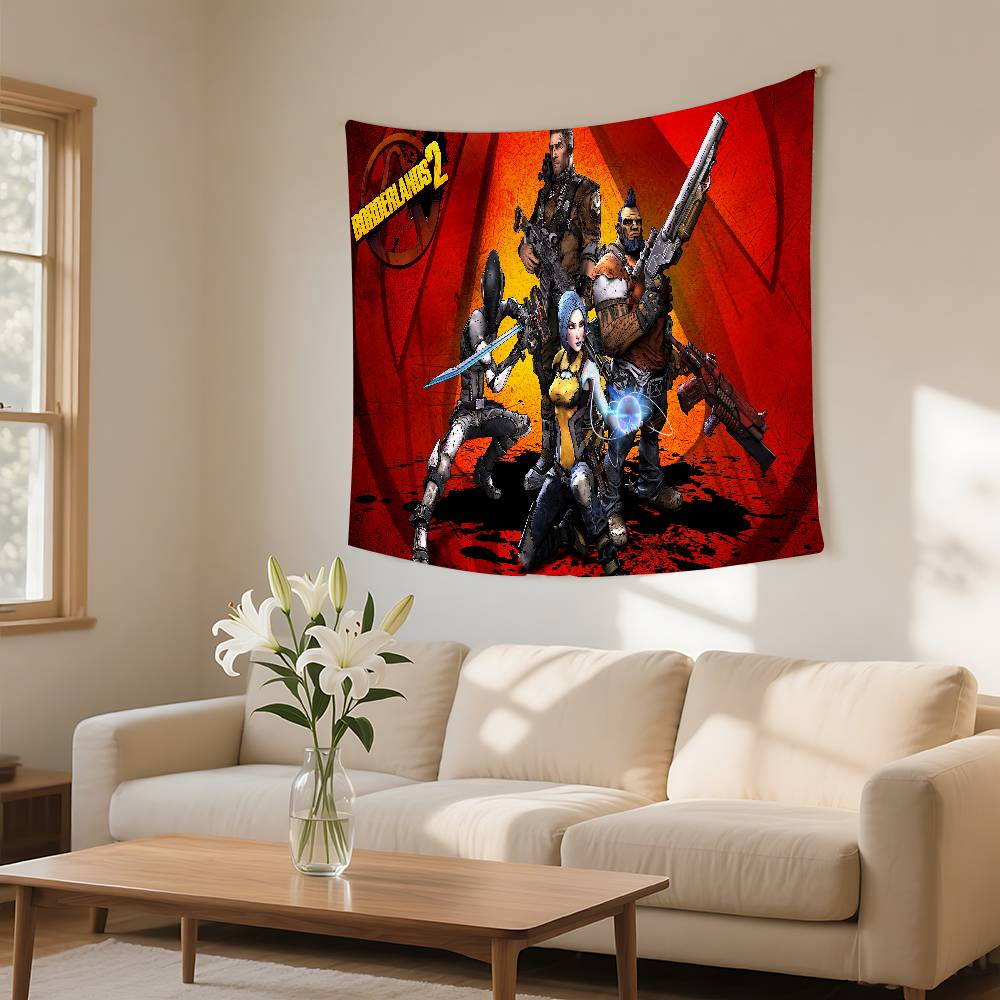 GAME BBORDERLANDS Tapestry Wall Hanging Tapestry Art Deco Blanket Curtain Hanging At Home Bedroom Living Room Decor
