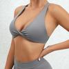 Women's European & American Style Sports Bra: Shockproof Running & Yoga Vest with Chest Pad, Stylish Back Design