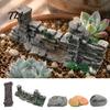 Aquarium Decorations Mini Bridge, Rustic Brick Wall Miniature, Tiny Stone Fish Tank Accessories Ornament for Tank, Terrarium, Fairy Garden Decor