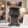 Bulldog Statue Französische Bulldogge Sammlerfiguren Statue Harzskulptur Heimdekoration Couchtisch-Accessoires für Schlafzimmer