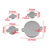 20Pcs Stainless Steel Flat Round Links Stamping Blank Tag Connectors 2 Holes Disc Pendant DIY  Necklaces Jewelry Making Supplies