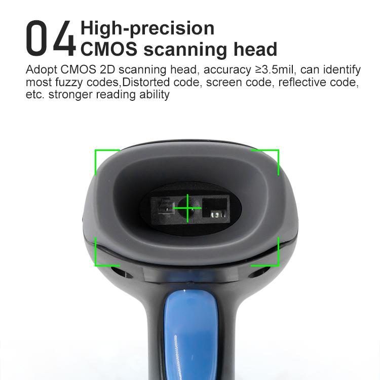 1D/2D Barcode-Leser USB Kabelgebunden/Drahtlos 2.4G WIFI Bluetooth Handheld Barcode QR-Code Scanner CMOS Bild Hochgeschwindigkeits-Dekodierung