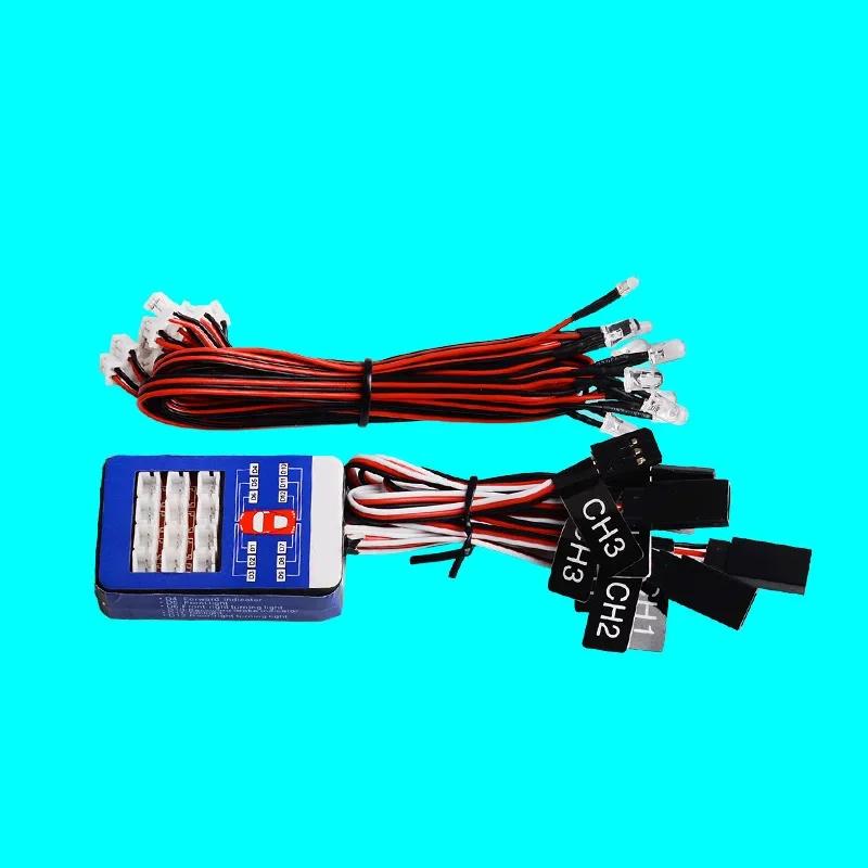 Simulation Flash Light 12 LED Lighting Kit Steering Brake Yokomo Tamiya HSP HPI AXIAL RC4WD TRX for 1/10 Scale Models RC Car
