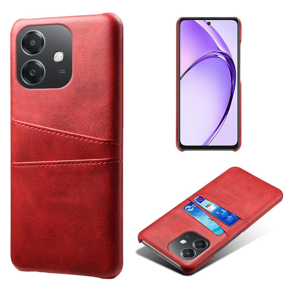 

For Oppo A3x 5G (India) Case Dual Card Slots PU Leather + Hard PC Phone Cover C