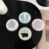 Floral Makeup Mirror Magnetic Phone Holder with Fresh Shell Texture