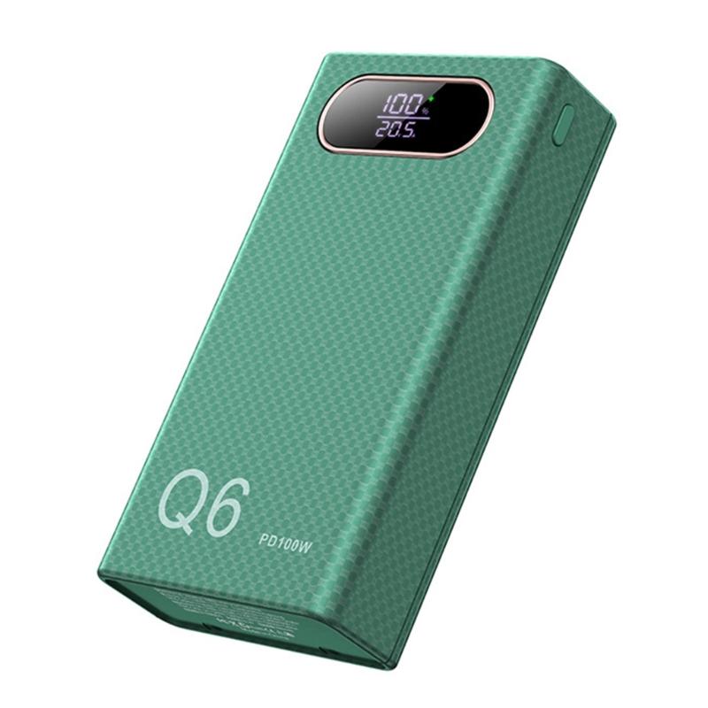 

Корпус для самодельного аккумулятора с возможностью быстрой зарядки PD100 для 6 шт. держателей аккумуляторов 21700 улучшает внешнюю оболочку источника питания зелёный