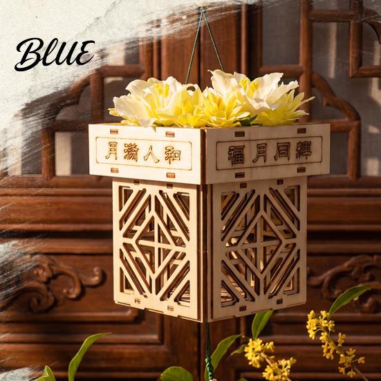 Wooden Lantern Craft DIY Wood Carving Kit Chinese Style Square Crafts for Making Kit Kid Adults Material Set Mid-Autumn Festival Artificial